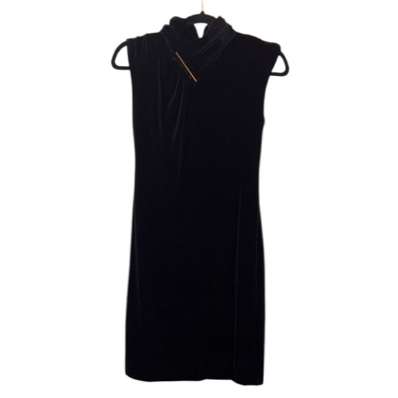 Calvin Klein Dresses & Skirts - Calvin Klein Black Velvet Midi Dress XS
